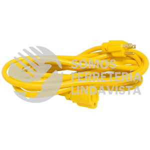 136173 EXTENSION ELECTRICA ATERRIZADA COLOR AMARILLO, 10 M SURTEK