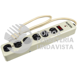 136222 SUPRESOR DE PICOS 6 ENTRADAS CABLE 600 J DE 75 CM SURTEK