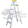 ET5 ESCALERA DE TIJERA TIPO 3 DE ALUMINIO Y TAPA PLASTICA CON 5 PELDAÑOS SURTEK