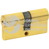 LC60QLB CILINDRO EUROPEO 60 MM FUNCION DOBLE, LATON BRILLANTE, LLAVE DE PUNTOS, EN CAJA LOCK