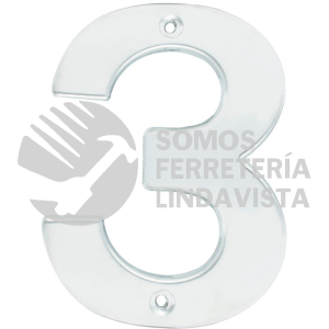 L603C NUMERO 3 BOLD 4" NIQUEL SATINADO LOCK