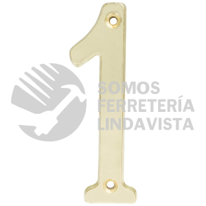L6801LB NUMERO 1 SLIM 4" LATON BRILLANTE LOCK