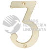 L6803LB NUMERO 3 SLIM 4" LATON BRILLANTE LOCK