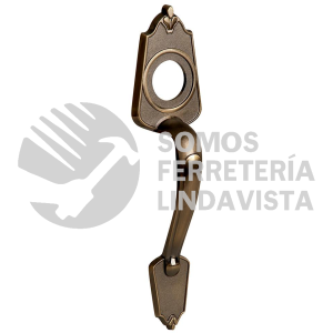 LJ77LA JALADERA PARA CERRADURA DE SOBREPONER, LATON ANTIGUO, EN CAJA LOCK