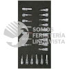 CH108 JUEGO DE DADOS CUADRO DE 3/8" VARIAS PUNTAS, 22 PIEZAS URREA
