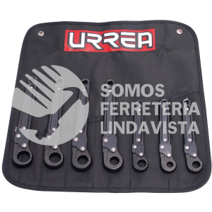 3800A JUEGO DE 7 LLAVES ABOCINADAS RAPIDAS 3812, 3814, 3816, 3818, 3820, 3822, 3824, URREA