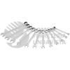JLMC12MR JUEGO DE 12 LLAVES COMBINADAS PULIDO ESPEJO DE MATRACA SPLINE REVERSIBLE METRICAS URREA