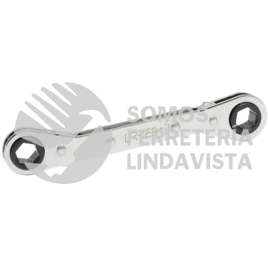 1185M LLAVE DE ESTRIAS PULIDO ESPEJO ACODADA DE MATRACA METRICA, 12 PUNTAS, 15 X 17 MM URREA