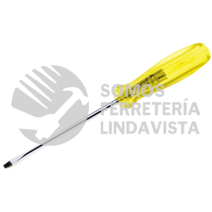 9608 DESTORNILLADOR CON MANGO AMBAR, PUNTA PLANA BARRA REDONDA 3/8" X 8" URREA