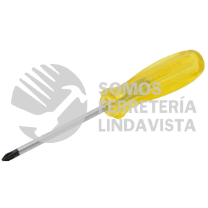 9689 DESTORNILLADOR CON MANGO AMBAR, PUNTA PHILLIPS BARRA REDONDA #0 X 8" URREA