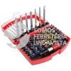 61956 JUEGO COMBINADO DE PUNTAS HEXAGONALES DE 1/4" CON ADAPTADOR MAGNETICO DE PODER, 56 PIEZAS URREA