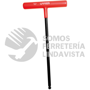 46424LBGP LLAVE HEXAGONAL LARGA TIPO "T" PUNTA DE BOLA ERGONOMICA EN PULGADAS, 3/8" URREA
