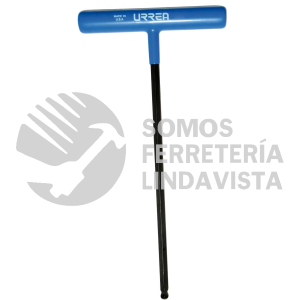 46510LBGP LLAVE HEXAGONAL LARGA TIPO "T" PUNTA DE BOLA ERGONOMICA METRICA, 2.5 MM URREA
