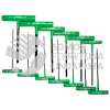 49668TGP JUEGO DE 13 LLAVES HEXAGONALES CORTAS TIPO "T", ERGONOMICAS, TORX URREA