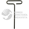 46518 LLAVE HEXAGONAL CORTA TIPO "T", METRICA, 6 MM URREA