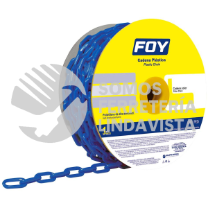 143417 CADENA PLASTICA CALIBRE 6 MM DE 25 M, COLOR AZUL FOY