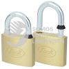 13CA JUEGO DE 2 CANDADOS DE LATON CORTOS 40 MM, LLAVE ESTANDAR LOCK