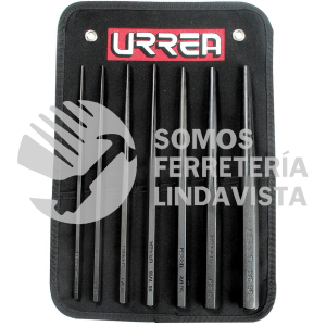 96A JUEGO DE 7 PUNZONES GUIA BOTADOR LARGOS URREA