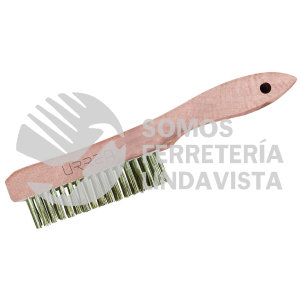 UH1886 CEPILLO DE CERDAS DE BRONCE-ALUMINIO ANTICHISPA CON 4X16 FILAS DE PINCELES CON MANGO URREA