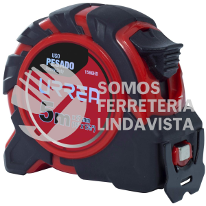 1586HD FLEXOMETRO CON CARCASA DE CAUCHO ANTI-IMPACTO 5 M X 27 MM URREA