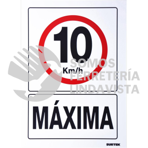 SES50 SEÑAL "10 KM/H MAXIMA" SURTEK