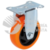 RV10F RODAJA DE PVC NARANJA FIJA 4" SURTEK
