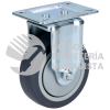 RT10F RODAJA DE TPR GRIS FIJA 4" SURTEK