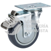 RT7B RODAJA DE TPR GRIS GIRATORIA CON FRENO 3" SURTEK