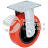 RR10F RODAJA DE POLIURETANO ROJO FIJA 4" SURTEK