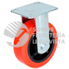 RR15F RODAJA DE POLIURETANO ROJO FIJA 6" SURTEK