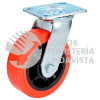 RR15G RODAJA DE POLIURETANO ROJO GIRATORIA 6" SURTEK