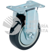 RG10F RODAJA DE POLIURETANO NEGRO FIJA 4" SURTEK