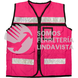 USCH82 CHALECO DE SEGURIDAD TIPO SUPERVISOR CERRADO CON REFLEJANTE ROSA M URREA