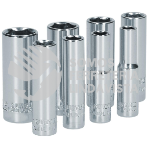 S13S JUEGO DE 8 DADOS LARGOS EN PULGADAS CUADRO DE 1/4", 6 PUNTAS, EN RIEL SURTEK