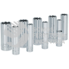 S13M JUEGO DE 9 DADOS LARGOS METRICOS CUADRO DE 1/4", 6 PUNTAS, EN RIEL SURTEK