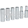 S11M JUEGO DE 6 DADOS LARGOS METRICOS CUADRO DE 1/2", 6 PUNTAS, EN RIEL SURTEK