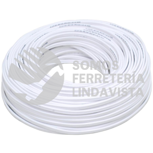136953 CABLE ELECTRICO POT CCA 2 X 14, 100 M COLOR BLANCO SURTEK