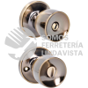 22PO POMO TUBULAR COPA RECTA FUNCION BAÑO, LATON ANTIGUO, LLAVE ESTANDAR, BLISTER LOCK