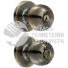 13PO POMO TUBULAR BOLA FUNCION RECAMARA, LATON ANTIGUO, LLAVE ESTANDAR, BLISTER LOCK