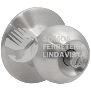 12POP POMO CILINDRICO BOLA FUNCION BAÑO, ACERO INOXIDABLE, LLAVE ESTANDAR, BLISTER PROLOK
