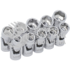 5200JM JUEGO DE DADOS FLEXIBLES CUADRO DE 3/8" 6 PUNTAS, METRICOS EN RIEL, 10 PIEZAS URREA