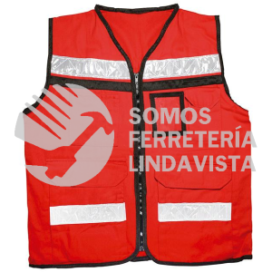 USCH11 CHALECO DE SEGURIDAD TIPO SUPERVISOR CERRADO CON REFLEJANTE ROJO M URREA