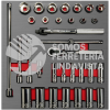 CH202L JUEGO DE DADOS CORTOS Y LARGOS Y ACCESORIOS CUADRO DE 3/8" METRICOS, 35 PIEZAS URREA