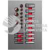 CH107L JUEGO DE DADOS CORTOS Y LARGOS CUADRO DE 3/8" METRICOS, 24 PIEZAS URREA