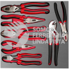 CH212L JUEGO DE 7 PINZAS BIMATERIAL CON BANDEJA LAMINADA URREA