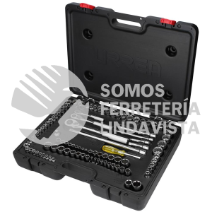 5447PA JUEGO DE DADOS Y ACCESORIOS CUADRO DE 1/4", 3/8" Y 1/2" COMBINADO, 99 PIEZAS URREA
