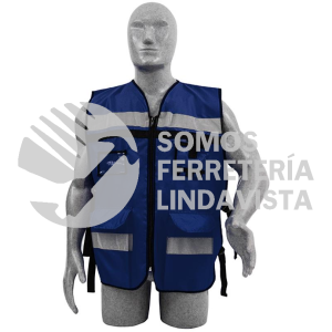 137589 CHALECO DE SEGURIDAD TIPO SUPERVISOR ABIERTO CON REFLEJANTE AZUL UNITALLA SURTEK