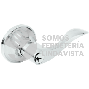 17MA MANIJA TUBULAR CURVA FUNCION BAÑO, NIQUEL SATINADO, LLAVE ESTANDAR, BLISTER LOCK