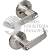 22MA MANIJA TUBULAR PLANA FUNCION ENTRADA Y RECAMARA, NIQUEL SATINADO, LLAVE ESTANDAR, BLISTER LOCK