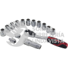 5401GT JUEGO DE DADOS Y ACCESORIOS CUADRO DE 1/2" GO-THROUGH COMBINADO, 15 PIEZAS URREA